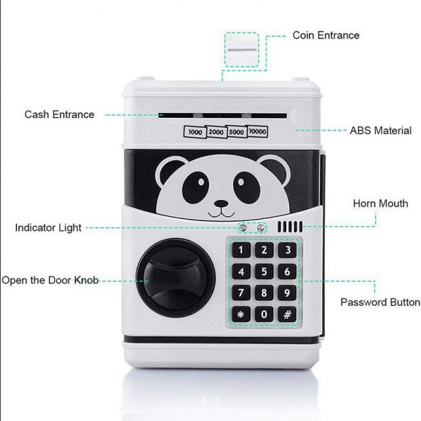 Miniature Panda Design Money Safe